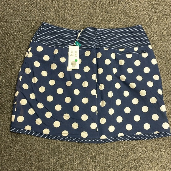 Lady Hagen Faux Wrap Pull-on Golf Skort Blue White Polka Dots NWT Size 2X Plus - Picture 4 of 4